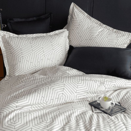 Saténové obliečky ISSIMO - STRADA white